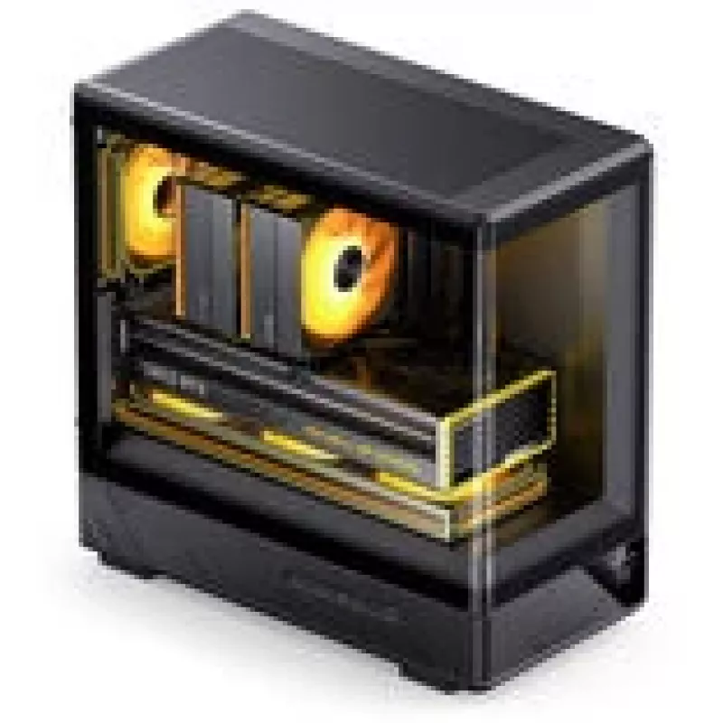 Počítačová skriňa Jonsbo D200 midi-tower mATX temperované sklo mini temp displej čierna