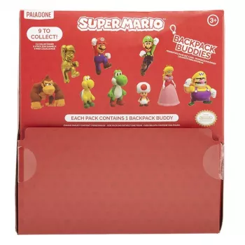 Backpack Buddies sada kľúčeniek Paladone Super Mario CDU s 24 kusmi – rôzne postavy, zberateľský doplnok
