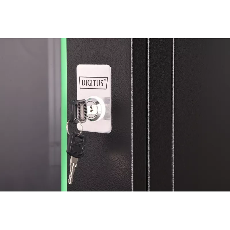 Nástenný 19-palcový rack DIGITUS Dynamic-N DN-37103 — 7U, 600x600 mm, IP20, nezmontovaný, čierny