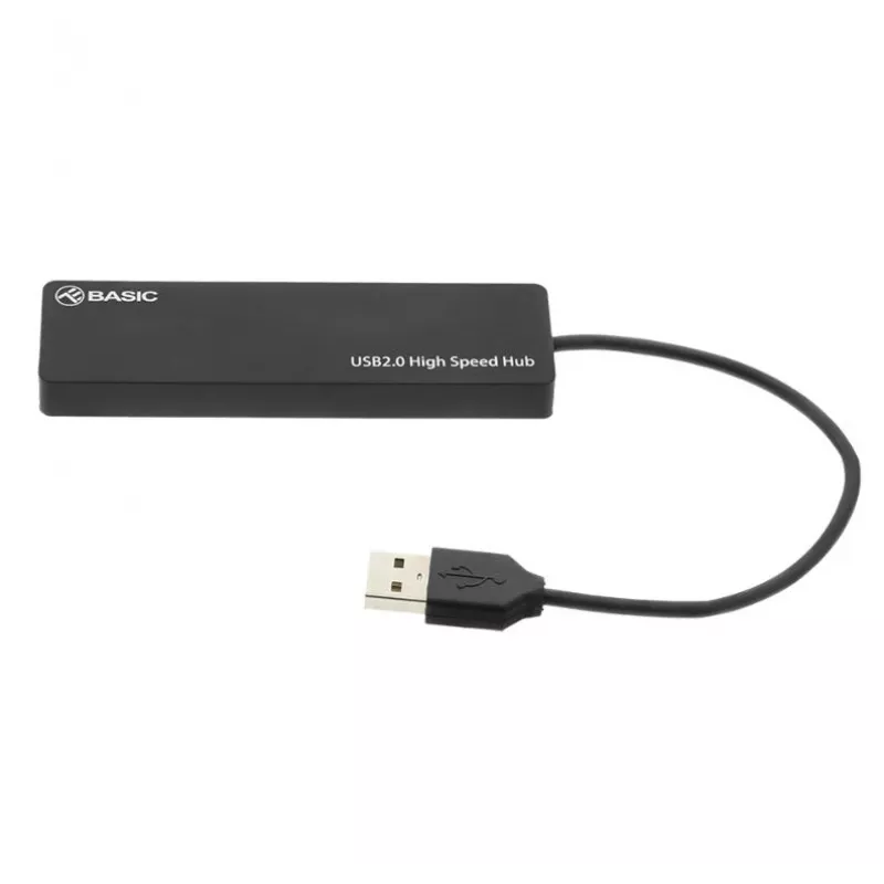 USB hub Tellur Basic 4-port USB 2.0 — čierny, 4x USB-A porty