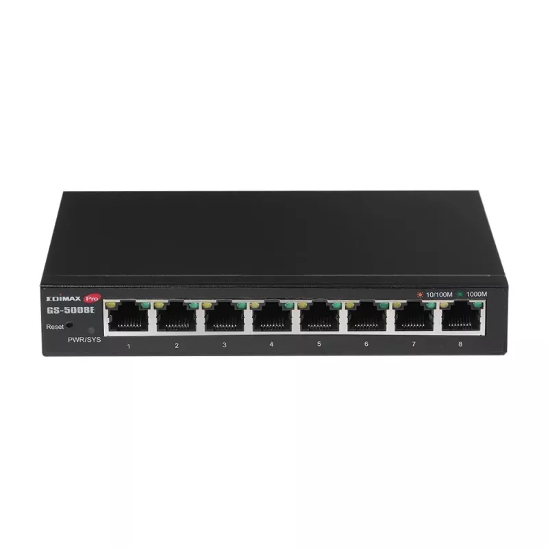 Edimax GS-5008E sieťový switch Managed Gigabit Ethernet (10/100/1000) čierny