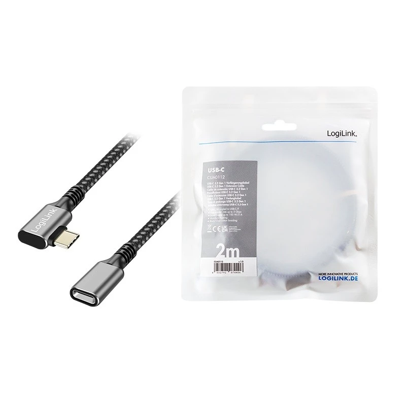 USB 3.2 Gen1 kábel na USB-C konektor samica, PD, 2m