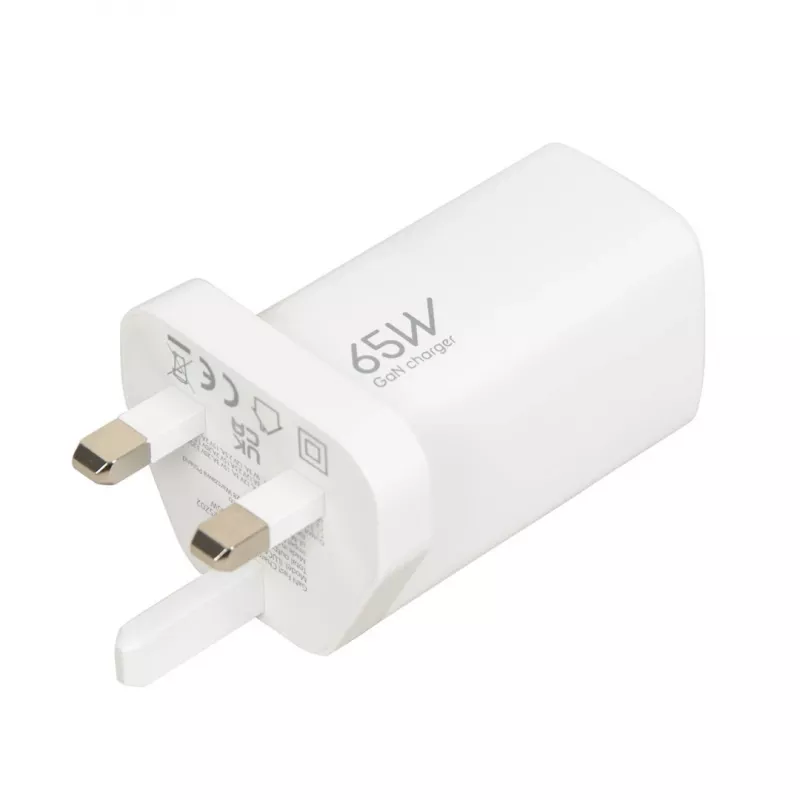 iBOX C-65 biely, GaN 65W univerzálna nabíjačka UK konektor