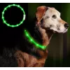 LED obojok Anicoll zelený pre psy a mačky model nabíjateľné osvetlenie