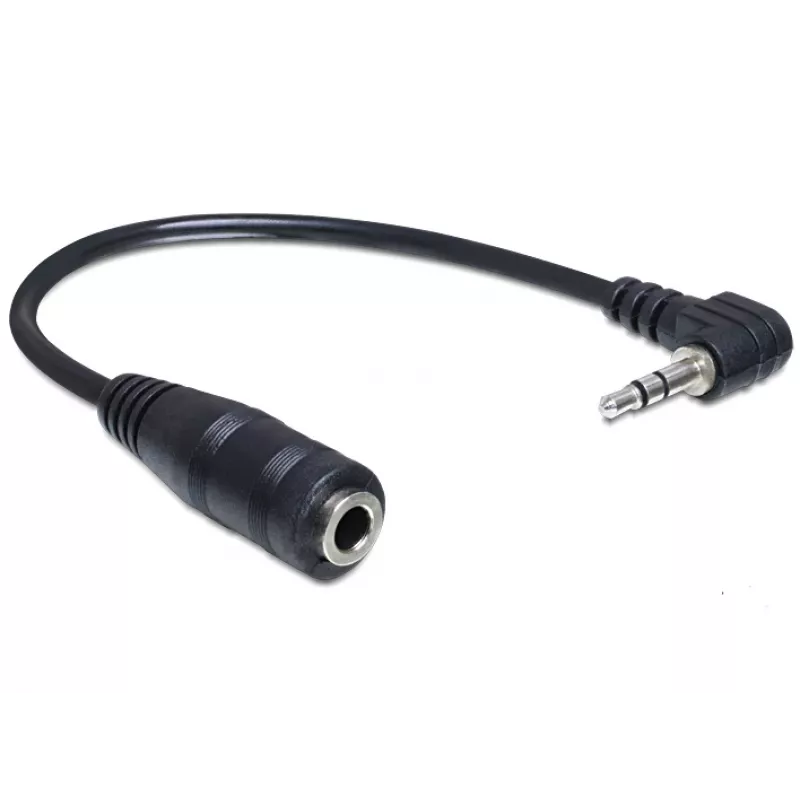 Audio kábel DeLOCK 65397 0,14 m 2,5 mm samec na 3,5 mm samica čierny