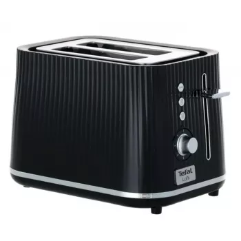 Hriankovač Tefal Loft 2S TT761838 — 2 plátky, 7 stupňov zhnednutia, rozmrazovanie/zohrievanie, vyberateľná miska na omrvinky, čierny
