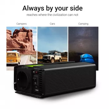 Green Cell INV24 napájací zdroj auto 1500 W čierny