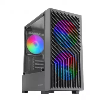 PC skriňa TACENS Mars Gaming MC-VORTEX Mini Tower Mini-ITX/Micro-ATX Tempered Glass čierna, 3x120mm, 27,3 cm GPU, 162 mm CPU chladič