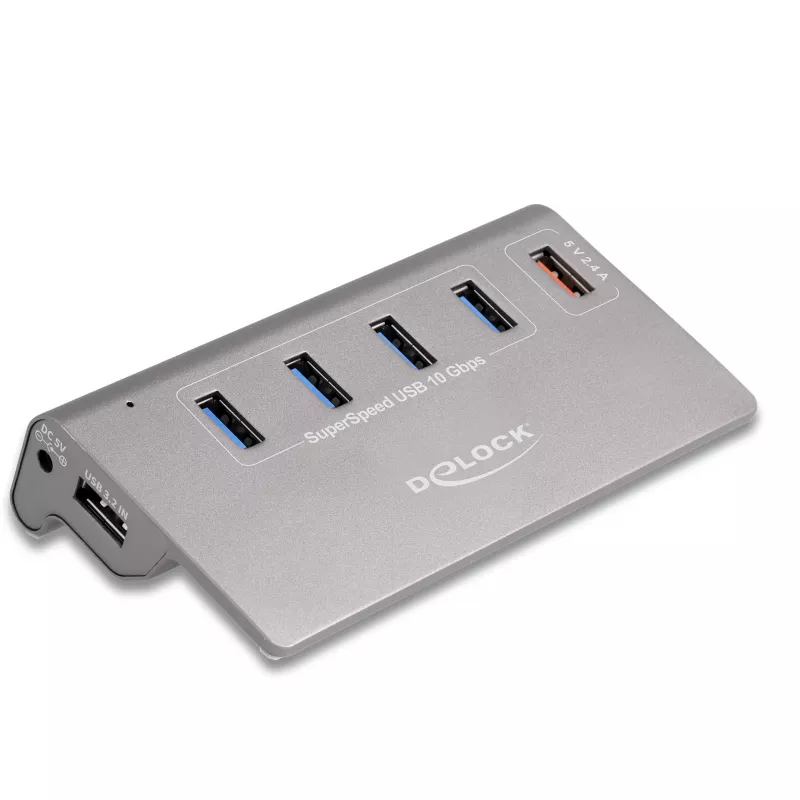 DeLOCK USB hub 10 Gbit/s 4 porty Type-A 1 port rýchleho nabíjania