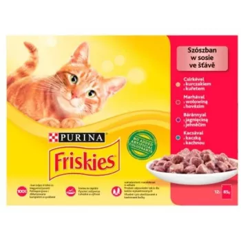 Friskies Mix mäso - mokré krmivo pre mačky - 12 x 85 g