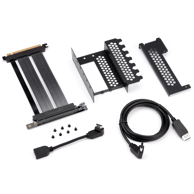 CableMod vertikálny držiak PCI-e, edícia PCI-e 4.0, HDMI + DisplayPort, čierny