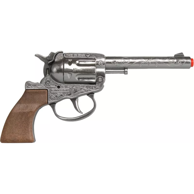 Kovový kovbojský hračkársky revolver Gonher 8-ranný model 239842