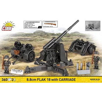 Stavebnica Cobi 8,8-cm Flak s prívesom – 360 dielov