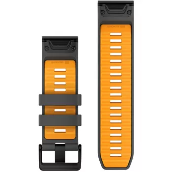 Garmin QuickFit remienok na hodinky 26 mm silikónový grafitový/Spark Orange (010-13393-05)