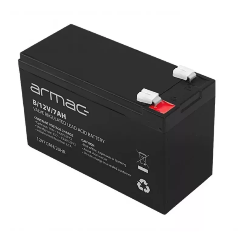 Batéria do UPS ARMAC B/12V/7AH — olovená AGM 12V 7Ah, 110A max. vybíjací prúd, ABS puzdro