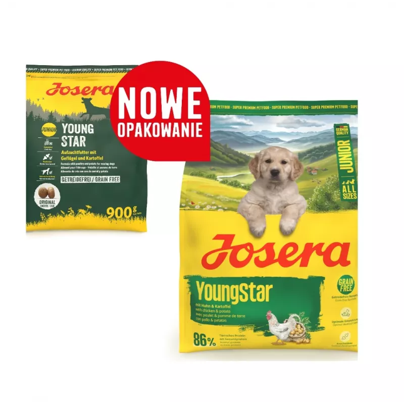 Suché krmivo pre šteniatka JOSERA Junior YoungStar, 3 kg vrecko, kompletné krmivo pre šteniatka
