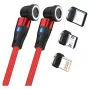 USB kábel RealPower MagneticCharge2 1 m červený rýchle nabíjanie prenos dát