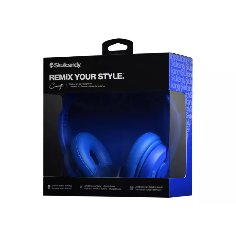 Skullcandy | Bezdrôtové slúchadlá | Cassette | bezdrôtové/káblové | On-Ear | mikrofón | bezdrôtové | modré