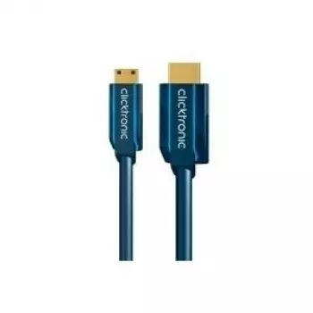 Mini-HDMI+ adaptérový kábel s Ethernetom (HDMI A/HDMI Mini C) – 2,0 m high-speed adaptér HDMI na Mini-HDMI
