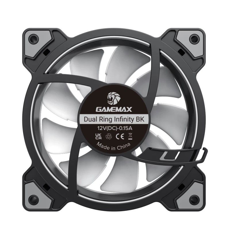Gamemax | skriňový ventilátor | DUAL RING INFINITY | čierny