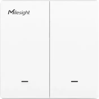Nástenný vypínač Milesight WS502-868M-3W-W11-EU LoRaWAN 3-vodičový 2-tlačidlový na ovládanie svetla