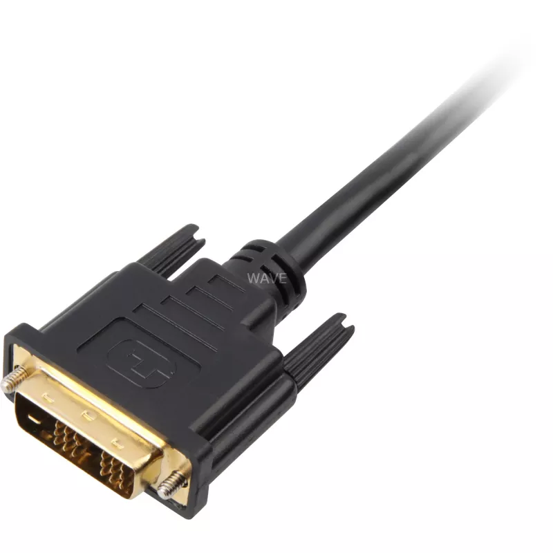 Adaptérový kábel HDMI > DVI-D (18+1) (čierny, 1 meter)