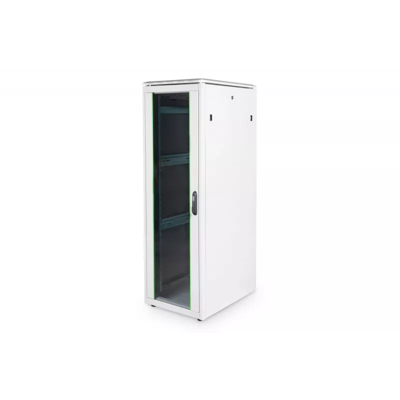 DIGITUS 36HE Unique sieťový rozvádzač 600x800mm sklenené dvere sivý