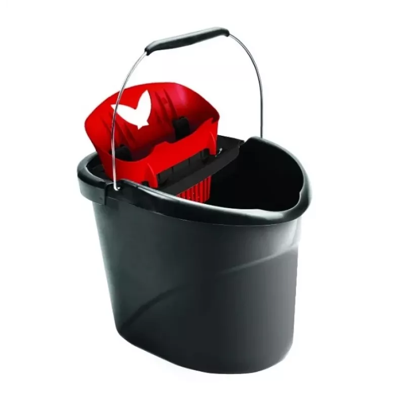 Vedro s vytláčaním mopu Vileda 157870 — čierna, 10 L, vhodné pre Ultramax & Ultramax XL, 380×300×380 mm