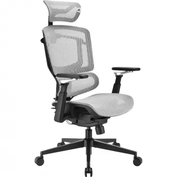 Kancelárska stolička Sharkoon OfficePal C50M — čalúnené sedadlo, sieťové operadlo, čierna, operadlo 49 × 63 cm, šírka sedadla 50 cm