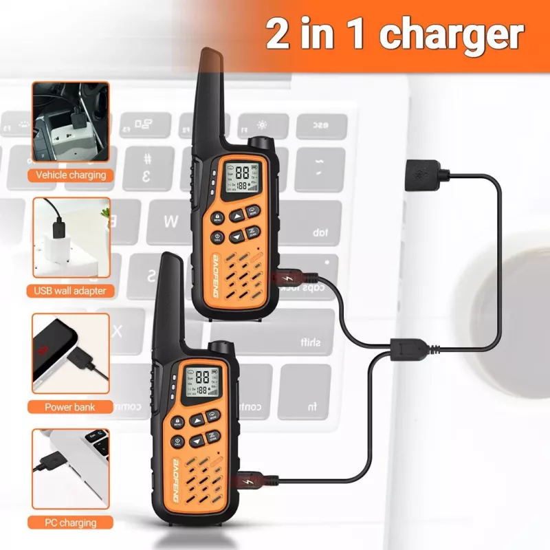 Walkie-talkie Baofeng BF-T25E oranžová, 2 kusy