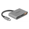 DeLOCK 61071 video kábel adaptér 0,1 m USB Type-C USB Type-C USB Type-A HDMI sivý