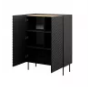 Regál cama meble ONDA 2D2SZ knižnica 98×45×127 cm čierna
