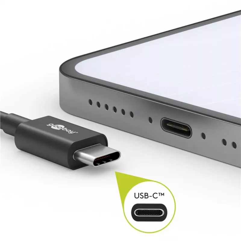 Goobay USB-C nabíjací a synchronizačný kábel, 0,5 m | 66315