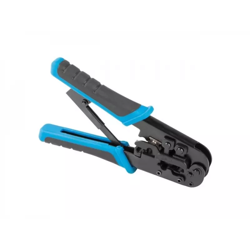 Krimpovacie kliešte LANBERG NT-0201 pre RJ-45 konektory, 180 mm, 315 g, čierne/modré