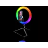 Prstencová lampa RGB 26 cm so statívom