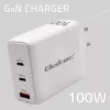Nabíjačka QOLTEC 100W GaN USB-C Dual PD 5–20V 1,5–5A, 2×USB-C