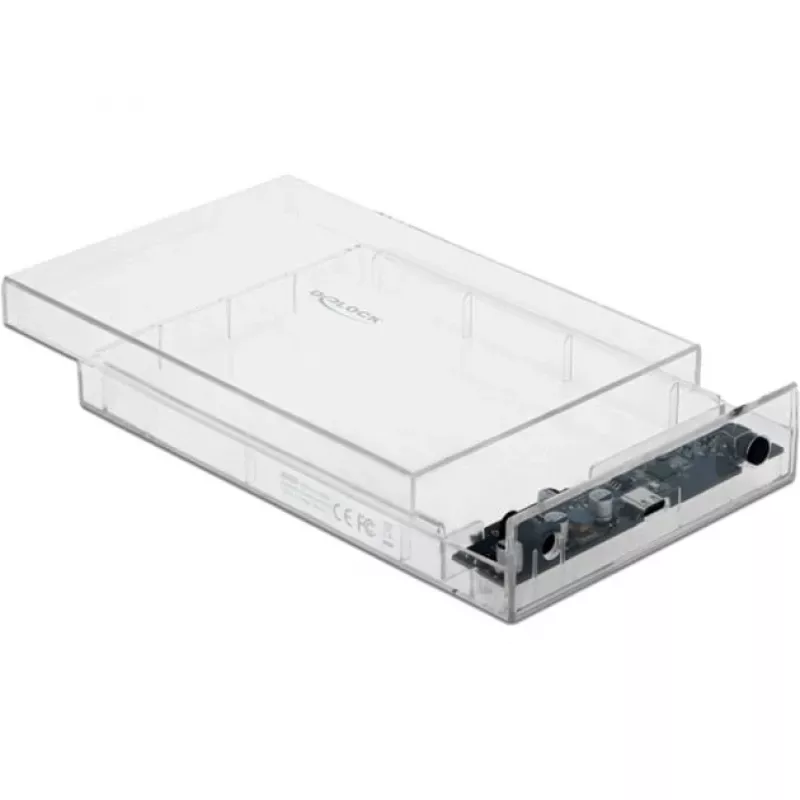 HDD/SSD puzdro DeLOCK 42623 transparentné 2,5/3,5 palca
