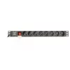 Napájacia rozvodnica GEMBIRD EG-PDU-014 — 8× zásuvka Type-F, 16 A, 3 m kábel, 1U rack, 3680 W, čierna
