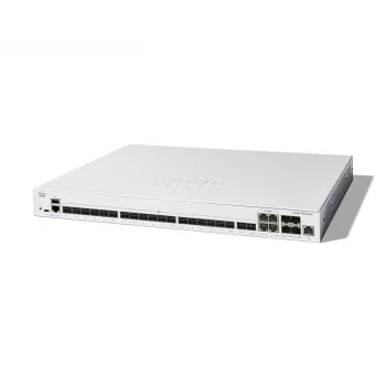 Sieťový switch Cisco Catalyst C1300-24XS Managed L2/L3, 480 Gbit/s prepínacia kapacita, RJ-45/USB-C konzola, 16 000 MAC tabuľka, sivá, 4,15 kg