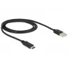 USB kábel DeLOCK 83600 USB 2.0 1 m USB C USB A čierny