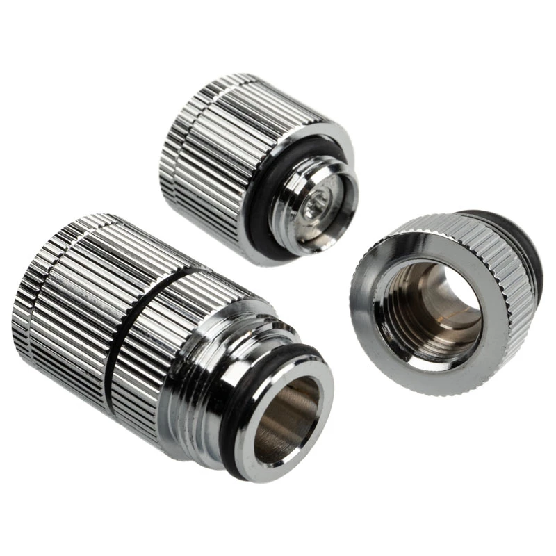Vypúšťanie vody G1/4 inch vonkajší závit – BitsPower Touchaqua, balenie 2 ks, strieborná