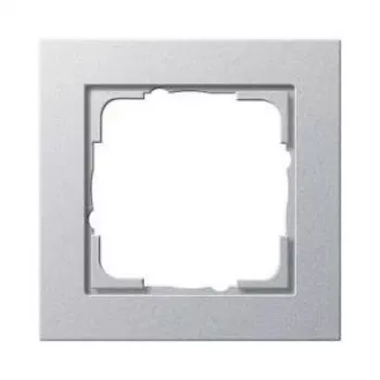 Nástenná doska GIRA E2 hliník bezskrutková termoplast 80,8×80,8×9,3 mm