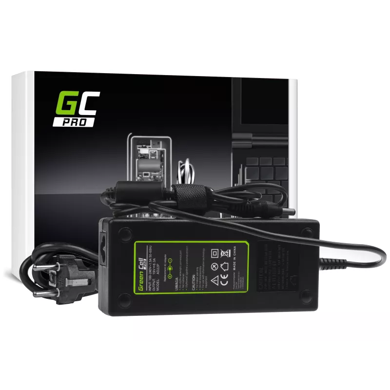 Napájací zdroj/meníč Green Cell AD22P 120 W 19 V 6,3 A pre ASUS notebooky, interiér, čierna