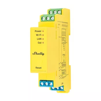 Shelly RGBWW Pro WiFi 5-kanálové ovládanie osvetlenia na DIN lištu