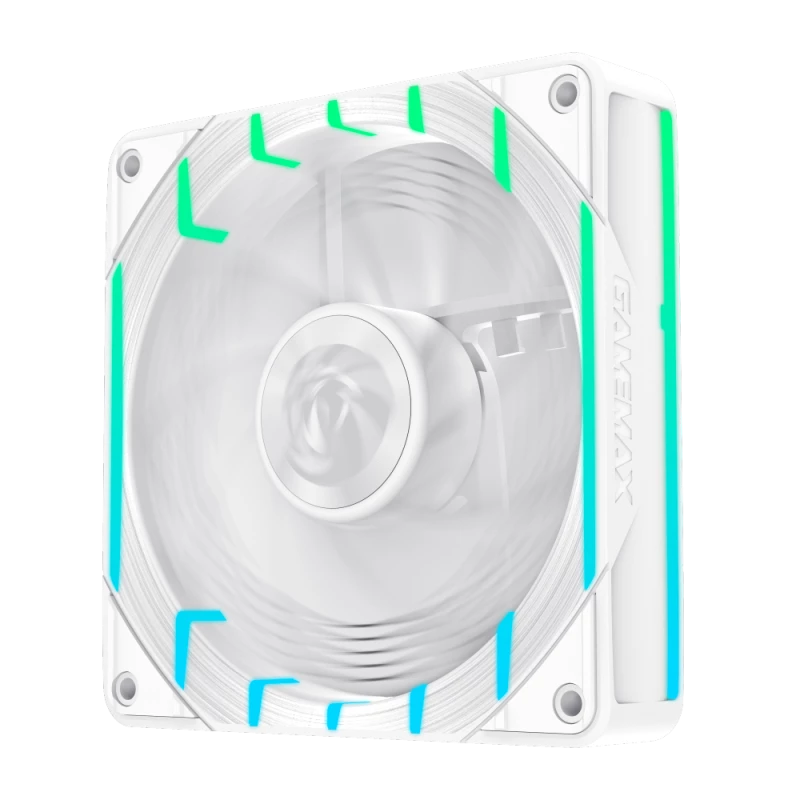 GAMEMAX TORNADO T12 ARGB-RW 120mm biely skriňový ventilátor s reverznými lopatkami