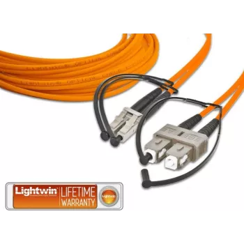Lightwin optický kábel [1x LC konektor samec – 1x SC konektor samec] 50/125µ multimódový OM2 1,00 m Lightwin (LDP-50 LC-SC 1.0)