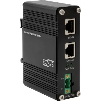 PoE+ splitter Exsys EX-60325 802.3at, výstup 12 V DC 20 W