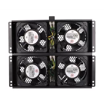 Chladiaci ventilátor Extralink EX.8673 4-cestná ventilátorová jednotka pre stojanové skrine 2 m kábel EU konektor