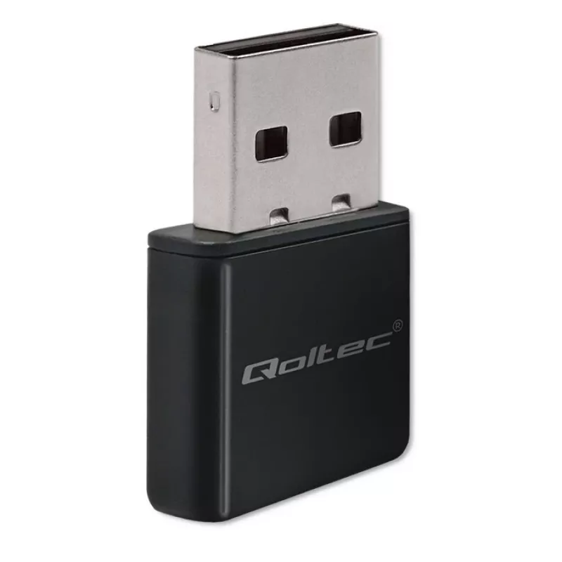 Wi‑Fi USB adaptér QOLTEC NANO 56986 — Mini-N, USB 2.0, 802.11n