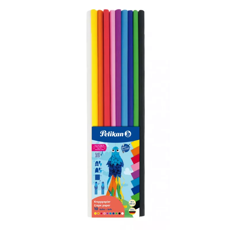 Krepový papier Pelikan 101622 viacfarebný 500 mm 10 listov
